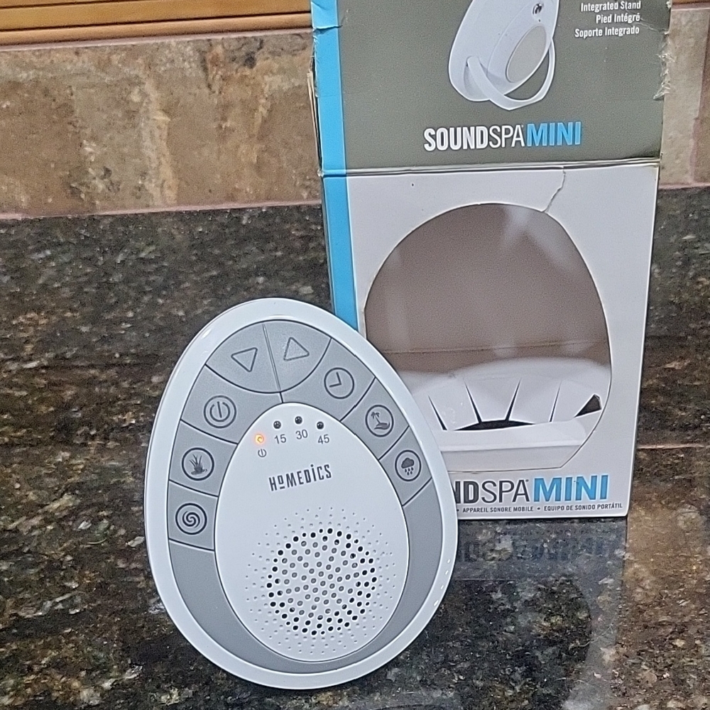 Homedics SoundSpa Mini Gray and White Noise Machine
